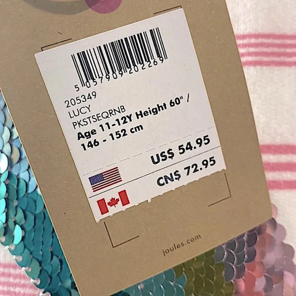 Joules Lucy Mock Layer Long Sleeves Dress with Sequin Rainbow - Picture 2 of 11